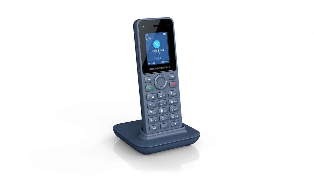 Grandstream WP816, WiFI Phone, 2 SIP, Colour Display, Wi-Fi 6, Bluetooth, Type C USB port and 3.5mm headset jack, With cgarger and Power Supply